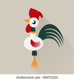 vector flat icon cartoon cock