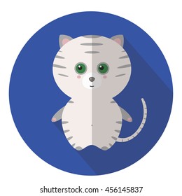 Vector flat icon cat.
Character cat.