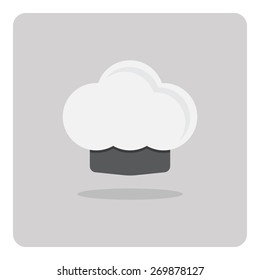 Vector of flat icon, chef hat on isolated background