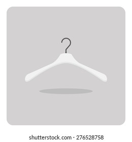 Vector of flat icon, clothes hanger on isolated background