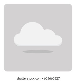 Vector of flat icon, Cloud on isolated background