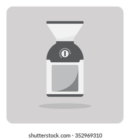 Vector of flat icon, Coffee grinder on isolated background