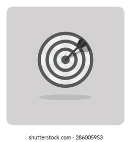 Vector of flat icon, dart board on isolated background