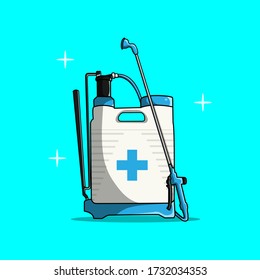 Vector Flat Icon Desinfektionsmittel Spray Cartoon Stil Illustration