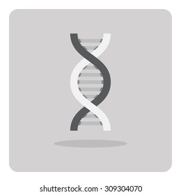 Vector of flat icon, DNA on isolated background