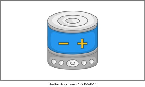 Vector Flat icon. Drawing. Portable speaker.