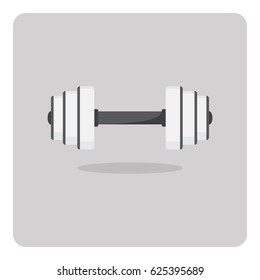 Vector of flat icon, Dumbbell for gym on isolated background