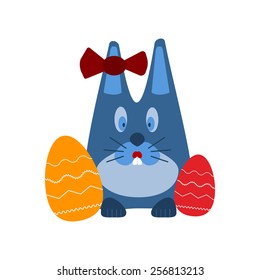 vector flat icon Easter Bunny