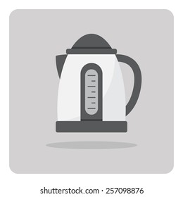 Vector of flat icon, electric kettle on isolated background