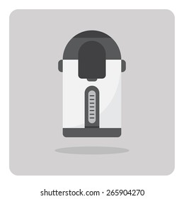 Vector of flat icon, electric kettle on isolated background