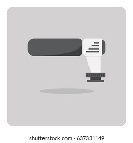 Vector of flat icon, External microphone for camera on isolated background