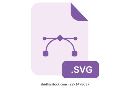 vector flat icon file type extension svg