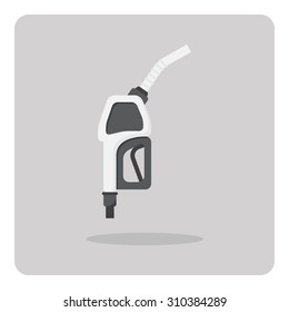 Vector of flat icon, fuel pump nozzle on isolated background