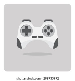 Vector of flat icon, game controller on isolated background