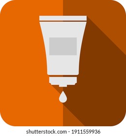 Vector flat icon, Gel icon with long shadow design, 4000x4000 pixel, for protect virus covid-19, new normal