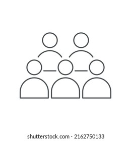 Vector flat icon of a group of people.