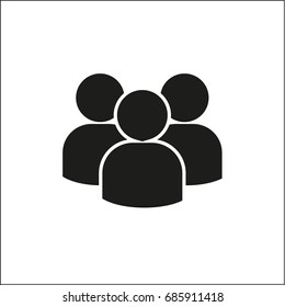 Vector Flat Icon Group Of People