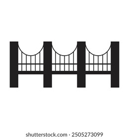 vector flat icon illustration of bridge