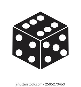 vector flat icon illustration of dice