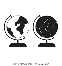 vector flat icon illustration of globe