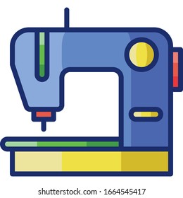 Vector flat icon illustration of modern sewing machine