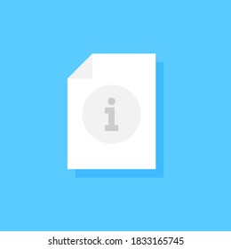 Vector Flat icon of Information Document, Vector and Illustration.