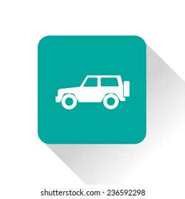 vector flat icon of jeep. eps10