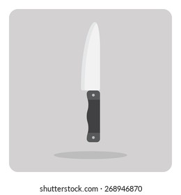Vector of flat icon, kitchen knife on isolated background