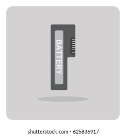 Vector of flat icon, Laptop battery on isolated background
