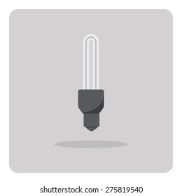 Vector of flat icon, light bulb on isolated background