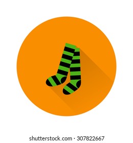 Vector flat icon with long shadow.