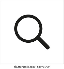 Vector flat icon of a magnifier