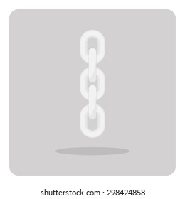 Vector of flat icon, metal chain on isolated background