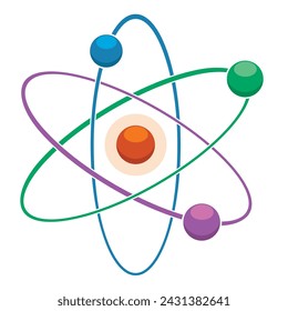 vector flat icon of molecule model 