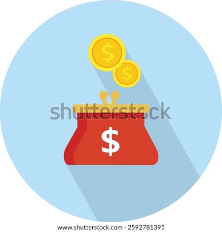 vector flat icon Money bag isolated