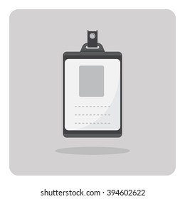 Vector of flat icon, Name tag on isolated background