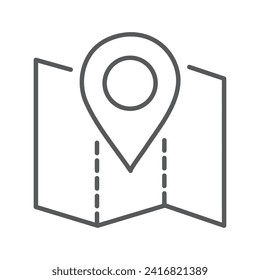 Vector flat icon. Navigation and address icons. Gray icon on isolated on white background. Perfect for your creative idea.