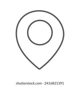 Vector flat icon. Navigation and address icons. Gray icon on isolated on white background. Perfect for your creative idea.