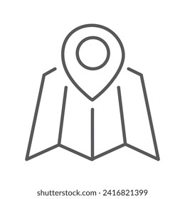 Vector flat icon. Navigation and address icons. Gray icon on isolated on white background. Perfect for your creative idea.