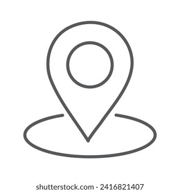 Vector flat icon. Navigation and address icons. Gray icon on isolated on white background. Perfect for your creative idea.