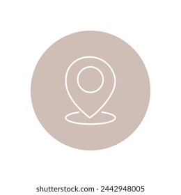 Vector flat icon. Navigation and address icon. Color icon on isolated on white background. Perfect for your creative idea.