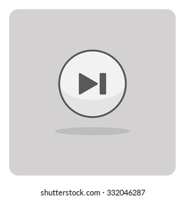 Vector of flat icon, next button on isolated background
