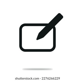Vector flat icon. Notes, a notebook is a simple black figure. Minimalist style. Suitable for your design on social media and more.