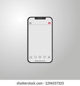vector flat icon object smartphone like heart social screenshot app.
instagram style social network insta 