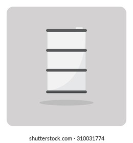 Vector of flat icon, oil barrel on isolated background
