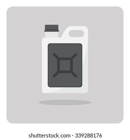 Vector of flat icon, Oil gallon on isolated background