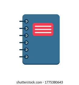 Vector flat icon on a white background notebook in flat style