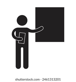 Vector plano de la persona que da una presentación