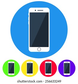 Vector flat icon of phone.