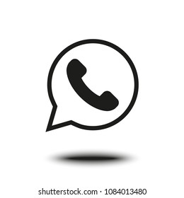 Vector flat icon phone handset
